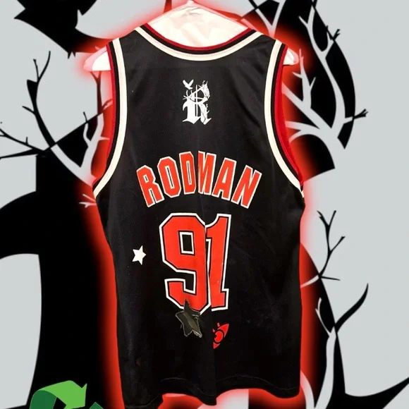 Gxfr x rebirth Champion Bulls 91 Black Jersey - Picture 2 of 5